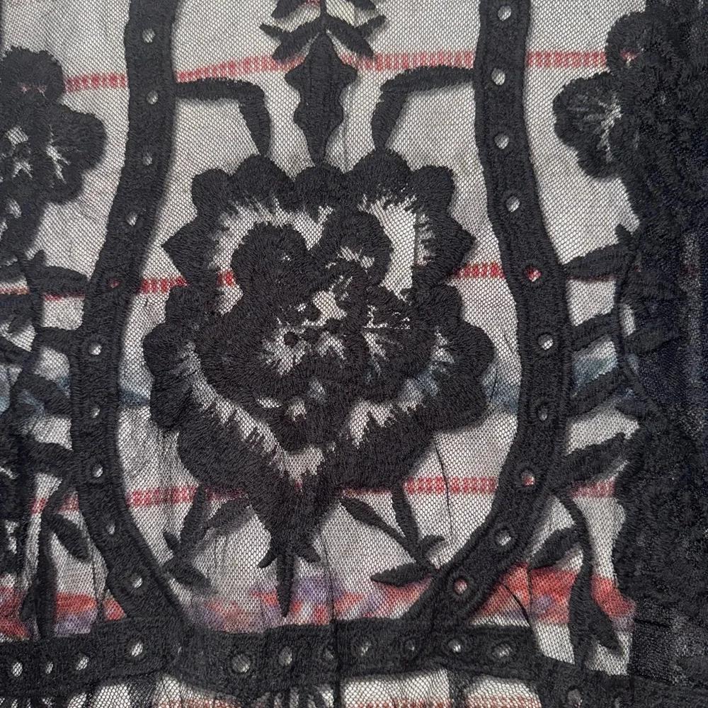 Hayden Black‎ Floral Lace Kimono